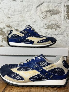 Bottega Veneta Orbit Men’s Blue and Cream Athletic Sneakers